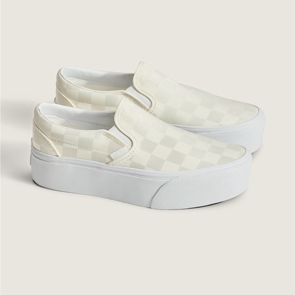 Vans Shoes - Vans Classic Slip-On Checkerboard Platform Shoe Women 8.5  US. Mens 7.0US